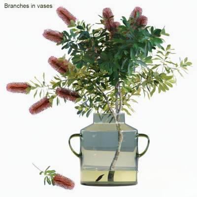 现代花瓶 花卉 装饰摆件